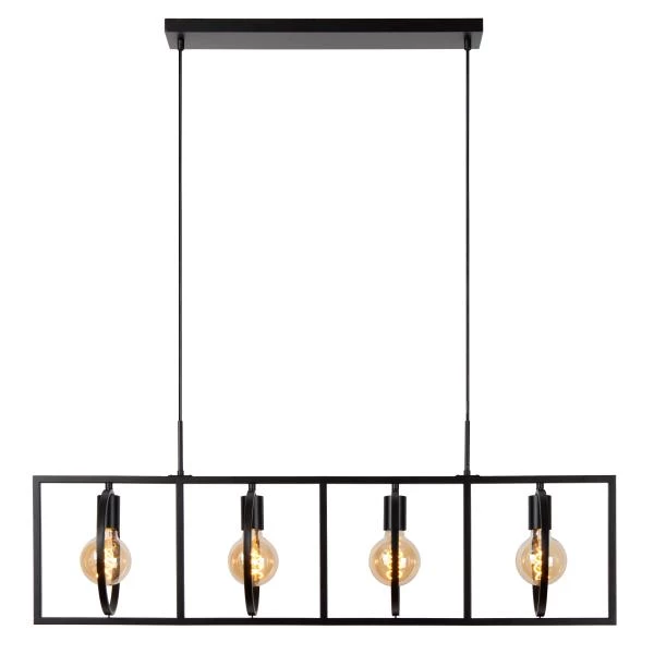 Lucide SUUS - Pendant light - 4xE27 - Black - detail 6